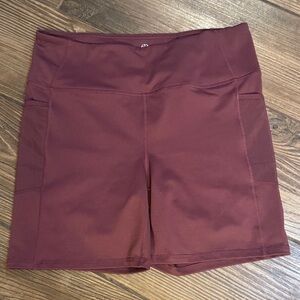 Gaiam Women's Burgundy Athletic Shorts, Size XL